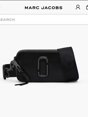 Marc Jacobs Black Saffiano Leather Crossbody Camera Bag